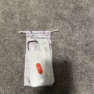 iphone 13 pro max loopy case (white marble)